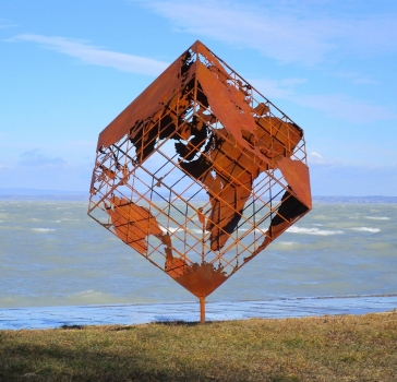 Stainless steel earth artwork